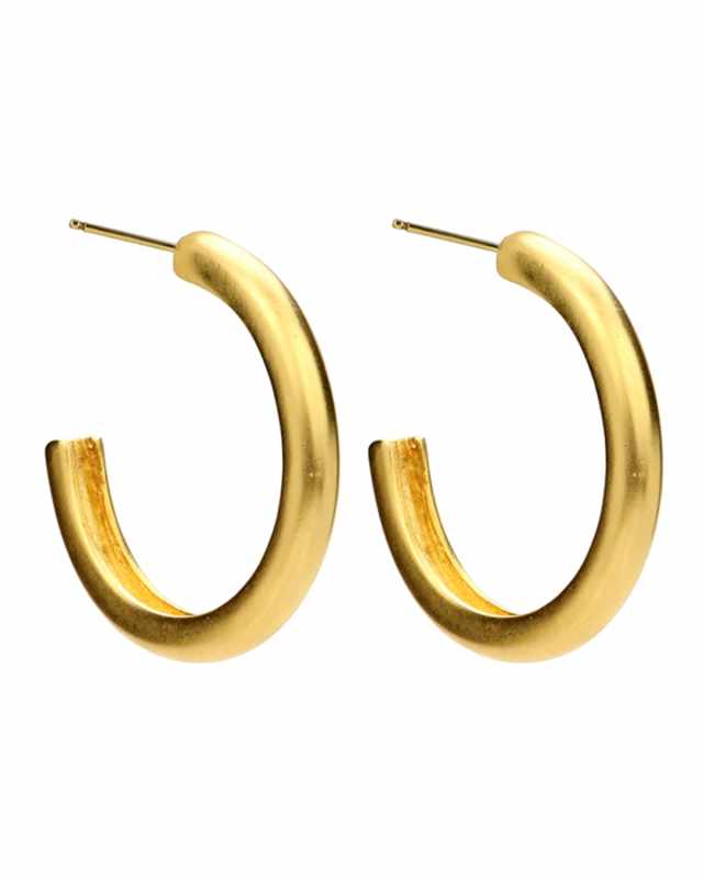 Satin Round Hoop Earrings